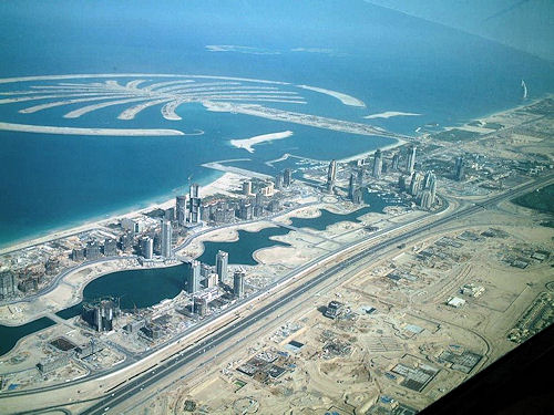 the world dubai. The Dubai Waterfront.